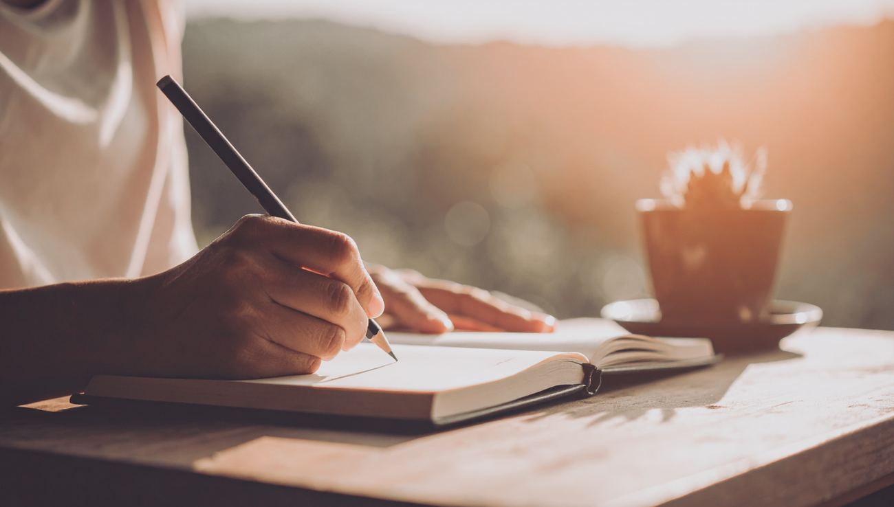 Sitting down to write out a plan, quietly, in your own time.